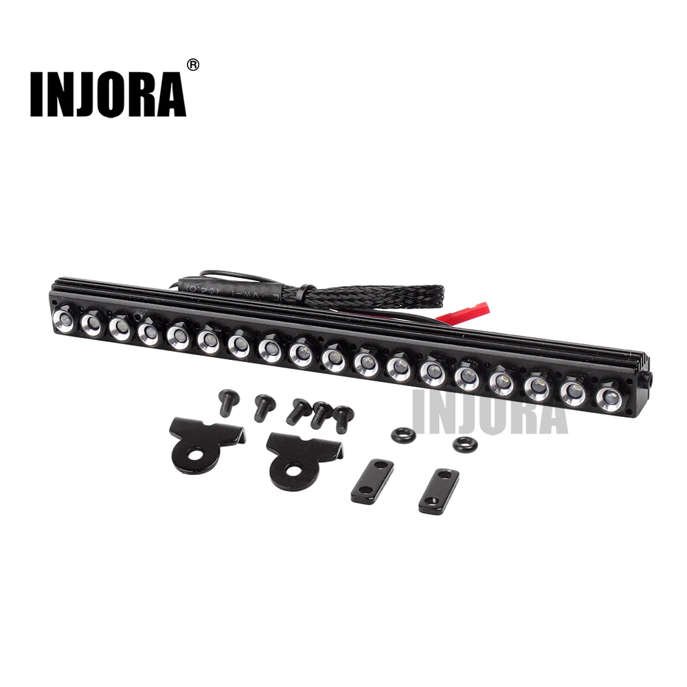 

INJORA Metal Roof Lamp 18LED Light Bar for 1/10 RC Crawler SCX10 90027 & SCX10 II 90046 90047 Traxxas Trx-4 D90