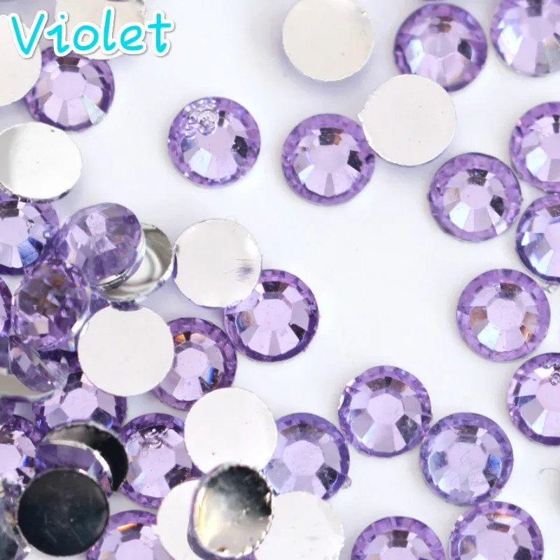 Violet ZOTOONE 2-6 мм, 1000 шт, цветные стразы из смолы с плоской задней частью, наклейки для отделки, аксессуары, аппликация, стразы, декор для ногтей - Цвет: Violet