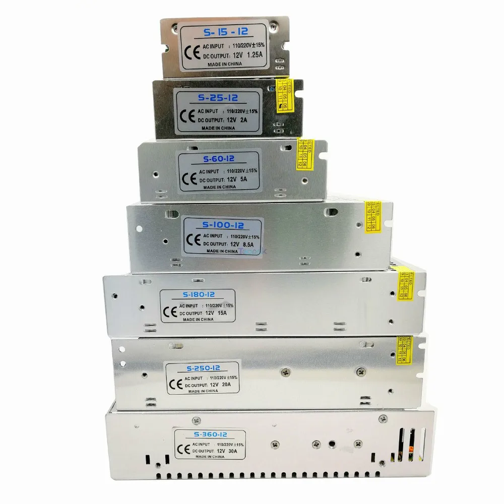 ESCAM AC 220V к DC 12 V 1A 2A 3A 5A 8.5A 10A 15A 20A 30A 40A 50A импульсный источник питания адаптер питания для камеры видеонаблюдения