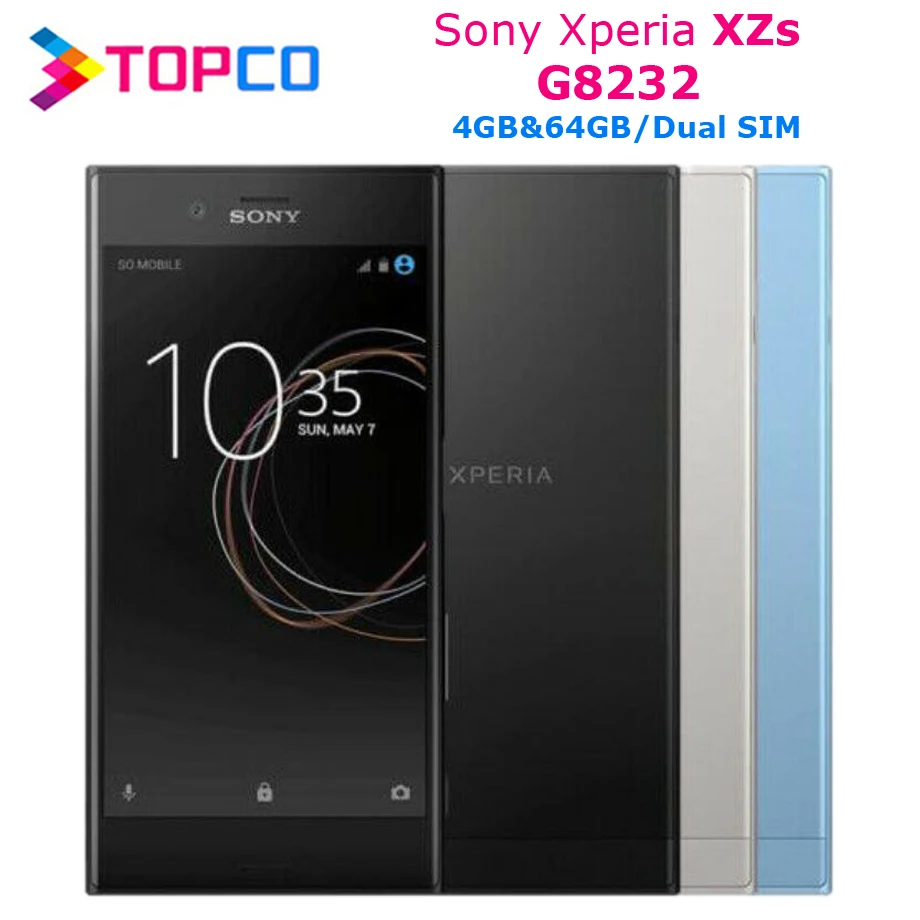 Разблокированный мобильный телефон sony Xperia XZs G8232, 4G LTE, Android, четыре ядра, 5,2 дюймов, 19 МП и 13 МП, две sim-карты, 4 Гб ram, 64 ГБ rom, NFC