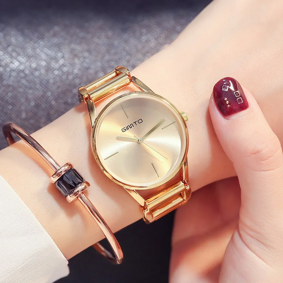 

GIMTO 2018 Luxury Women Watches Gold Hollow Bracelet Dress Ladies Wrist Watch Steel Girl Female Casual Clock relogio feminino
