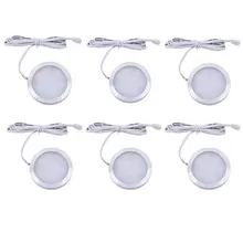 6-in-1 Dimmable LED Lamp Under Cabinet Lighting Showcase Kitchen Lights Dimmer Adapter 300LM US/UK/EU/AU Plug