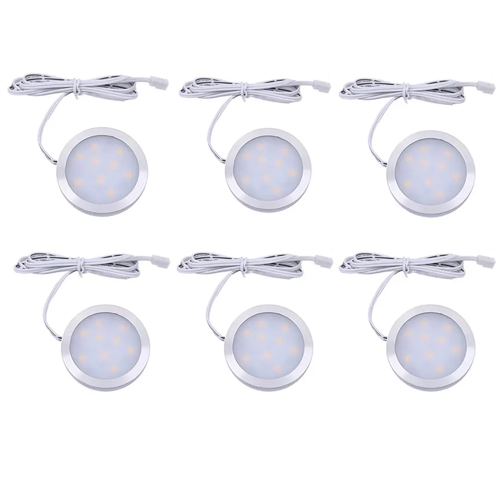 

6-in-1 Dimmable LED Lamp Under Cabinet Lighting Showcase Kitchen Lights Dimmer Adapter 300LM US/UK/EU/AU Plug