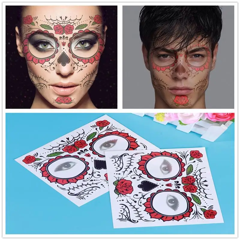 Halloween Soft Face Body Paint Stencil Reusable Temporary Tattoo Template Airbrush Painting Stencils For Halloween Women Men