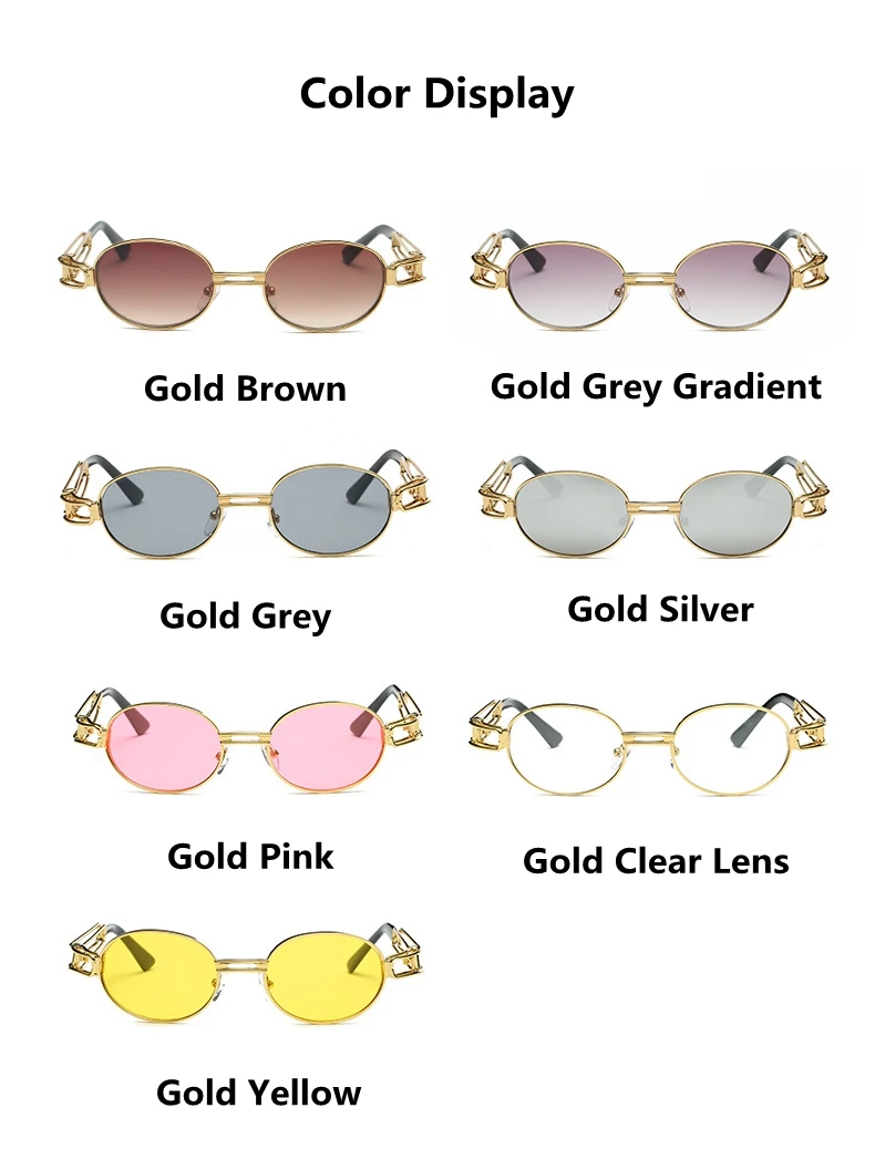 Хип-хоп ретро маленькие круглые солнцезащитные очки Женские винтажные стимпанк Солнцезащитные очки Мужские крутые очки в золотой оправе Oculo UV400
