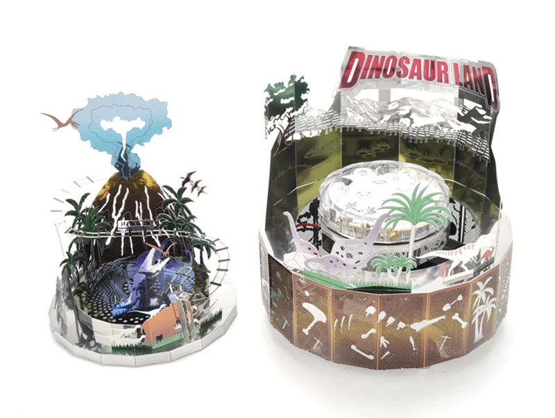 Динозавр Парк тема DIY 3D металлическая головоломка музыкальная шкатулка классические ремесла Заводной домашний декор музыкальная шкатулка Рождественский подарок на день рождения