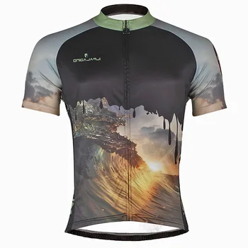 

ILPALADINO Cycle Bicycle Tops Men's Short Sleeve Cycling Jerseys Zippered Ropa Ciclismo Summer Sports Clothing