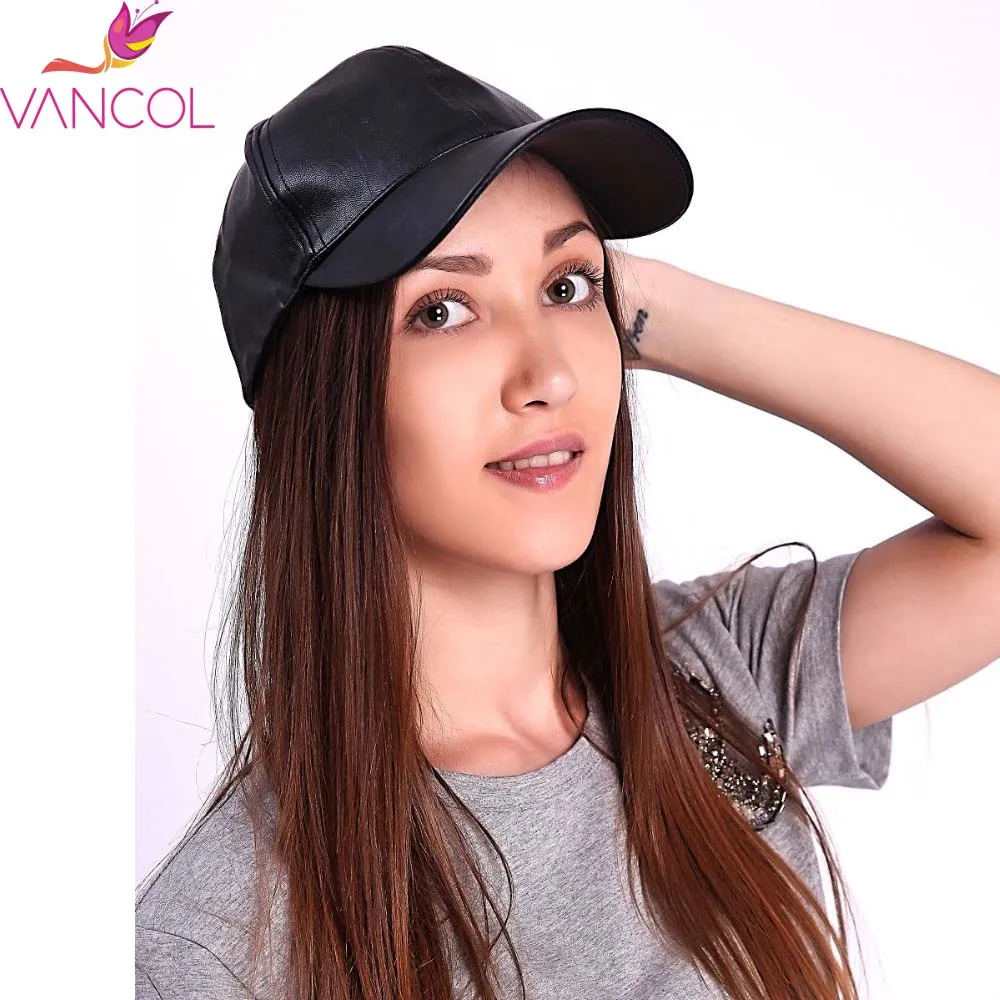 Vancol Baseball Cap Women 2016 Wholesale Hip Hop Hats Leather Caps and
