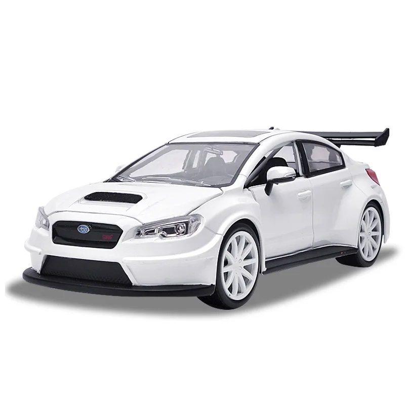 

1:24 Simulation Diecast Alloy Sports Car Model Toys For Subaru Wrx With Steering Wheel Control Front Wheel Steering With Box