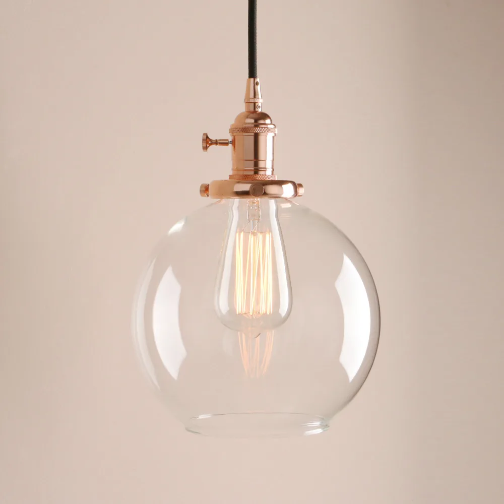 Permo French Style Glass Pendant Lights Industrial Pendant Ceiling