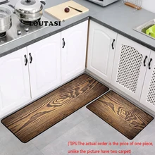 LOUTASI Wood Grain Anti slip Kitchen Mat Long Bath Carpet Modern Entrance Doormat Tapete Absorbent Bedroom