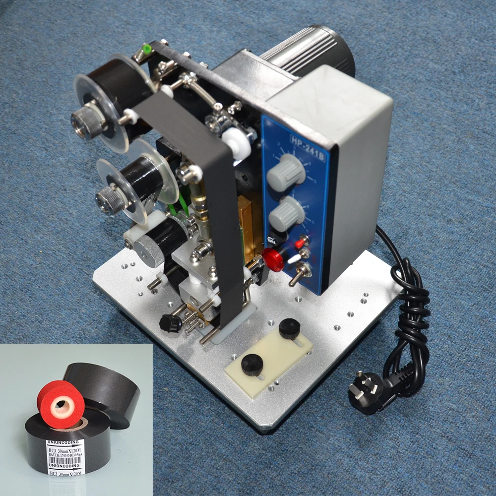 

241B type date and time stamping machine on plastic bags