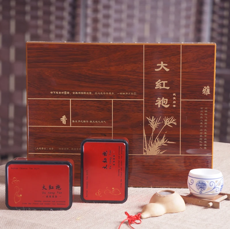 Clovershrub wuyi premium tea gift box set oolong new year wooden |