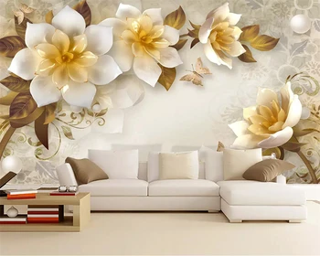 

beibehang wallpaper for walls 3 d wallpaper 3D embossed floral wallpaper decorative mural TV background wallpaper for kids room