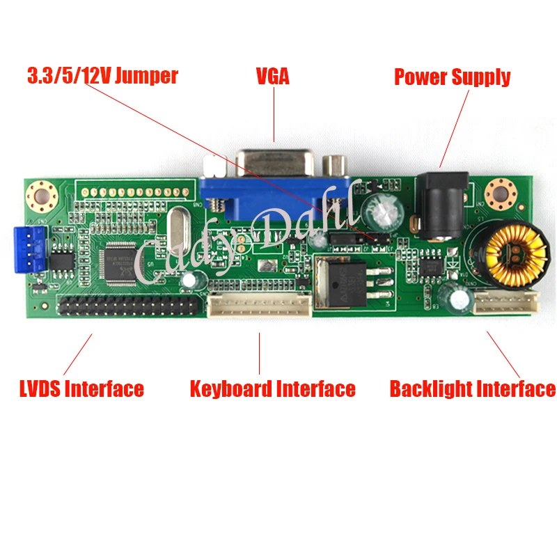 Модуль контроллера VGA lcd+ инвертор+ КАБЕЛЬ Lvds ДЛЯ B154EW01 LP154W01 LTN154X3 LTN154AT07 1280x800 1ch 6bit ЖК-дисплей