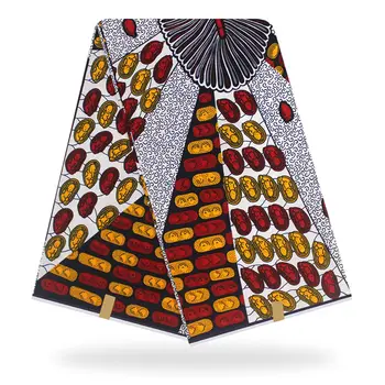 

2019 High Quality African prints fabric veritable wax real cotton wax Nigerian style 6 yards/pcs 100% cotton
