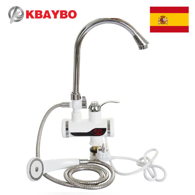 3000W Electric Instant Water Heater Tap Shower Hot Faucet Kitchen Water