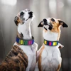 Nylon Dog Collar Reflective Pet Dogs Collars Breathable Padded Striped Pitbull German Shepherd Medium Large Dogs Collar S M L 5