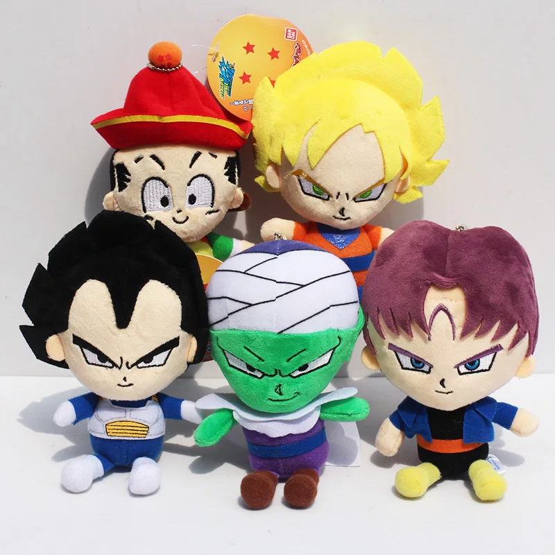 Hot Sale 5pcs/set 19cm Anime Dragon Ball Z Plush Doll Toy Son Goku