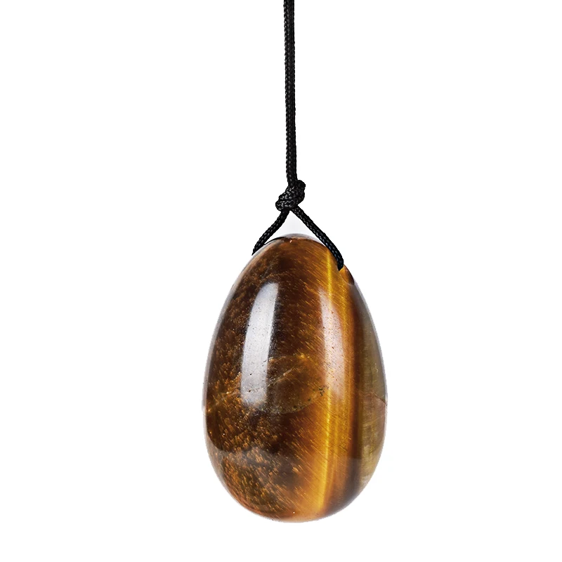 Нефритовое яйцо Просверленный натуральный тигровый глаз Yoni 30x20 мм кристалл и
