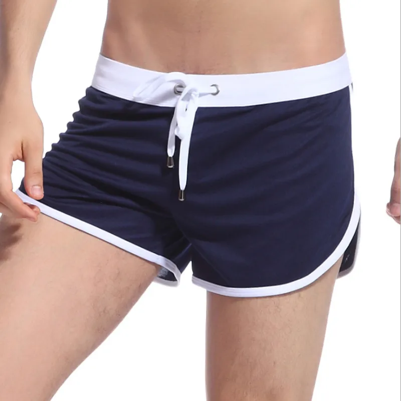 New Casual Summer Men Shorts Quick Dry Polyester Fitness Loose Side