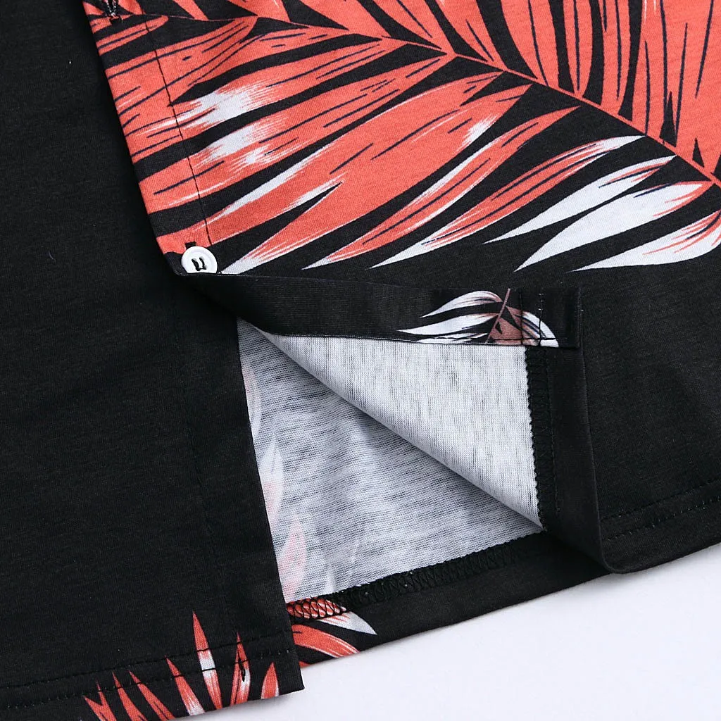Повседневная рубашка в летнем стиле с принтом пальмы, Пляжная гавайская рубашка, мужская повседневная гавайская рубашка с коротким рукавом, сорочка для мужчин, Азиатский Размер 3XL