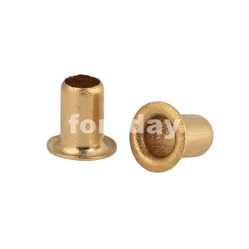 100PCS/Lot NEW Brass Vias Rivet Nuts Through Hole Rivets Hollow