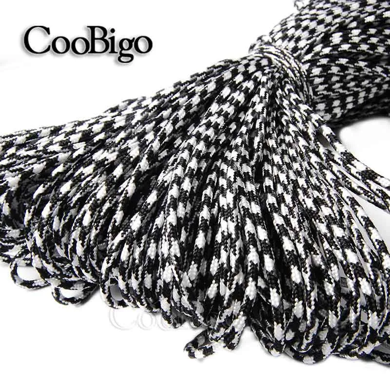 1 шт 50ft Dia.2mm Strand Core Paracord браслет талреп Кемпинг веревка для выживания парашют шнур# S0025-50A/B(Mix-s