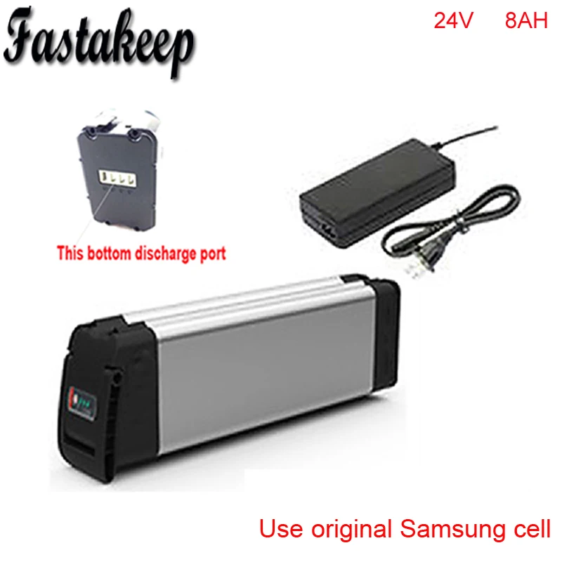 

Bottom discharge Free customs taxes lithium battery 24v 8ah ebike battery pack 24v 8ah li-ion battery with BMS and charger
