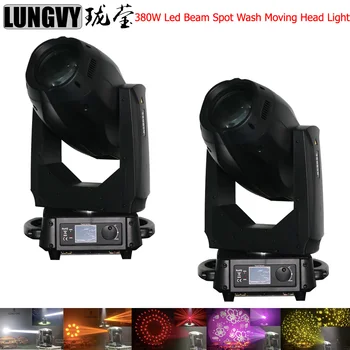 

Free Shipping 2pcs/lot Dj Lights Touch Screen Lyre 380W Beam Spot Wash 3in1 Moving Head Light 20 Channel DMX 512 Stage Lighting