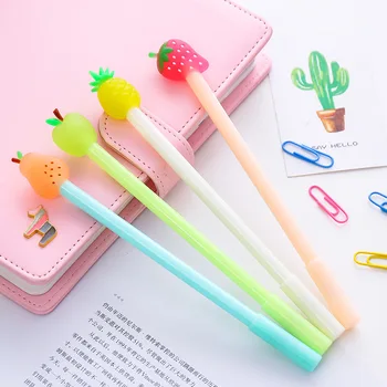 

Buy 1 Get 1! Total 2Pcs!Creative Candy Color Fruit Apple Strawberry Pear Pineapple Novelty Pen Gel Gift Stationery E0298