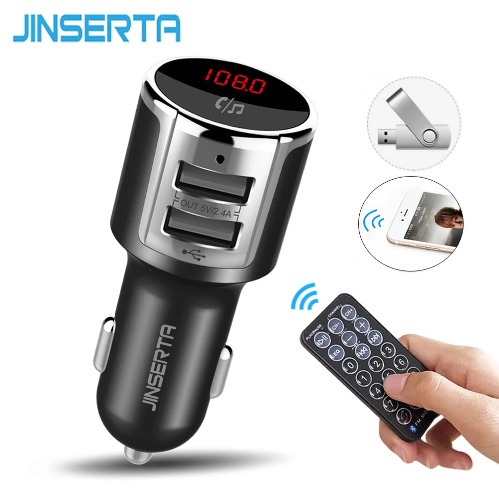 JINSERTA пульт дистанционного управления Bluetooth автомобильный комплект fm передатчик
