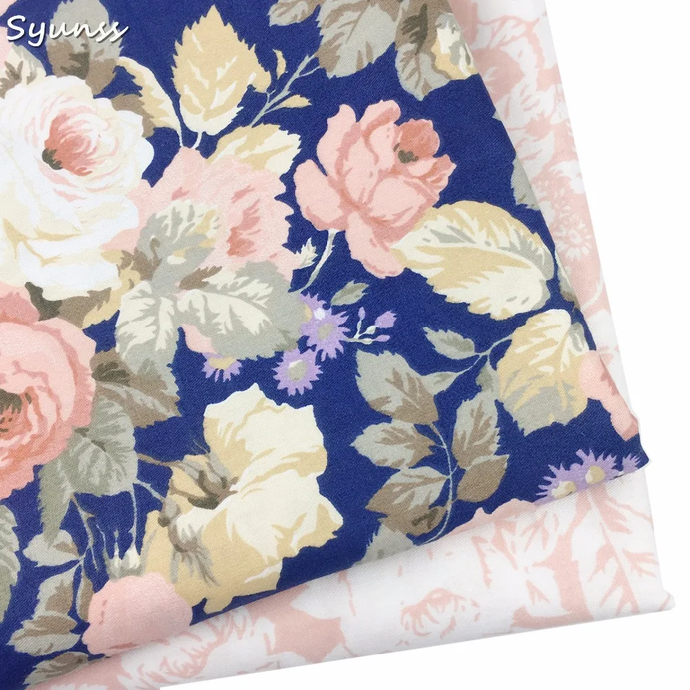 

100% Cotton Fabric DIY Handmade Quilting Sewing Craft Baby Toy Sheets Patchwork Tissue Tilda Tedios Cloth Meter Floral Print