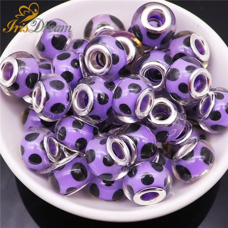 

20Pcs New Wholesale Silver Hole Rondelle Spacer Beads fit Pandora Bracelet European Beads Charms for Jewelry Making DIY Necklace