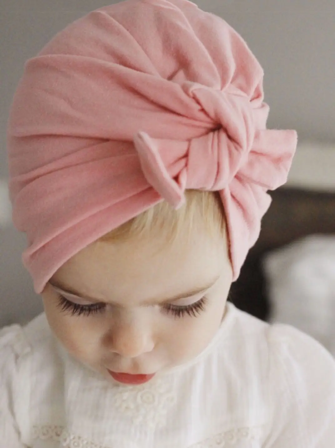 

Pudcoco 2017 Fashion Newborn Baby Kid Boy Girl Infant Solid Bowknot Hat Toddler Cotton Beanie Hat Cap For Baby Kids Girls