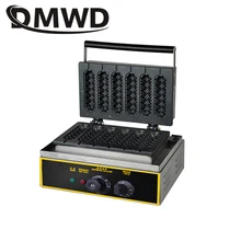 DMWD 110 V/220 V Коммерческая электрическая вафельница алюминиевые штранг-прессования с антипригарным покрытием хрустящий французский хот-дог на палочке палку булочки хот-дог машина гриль