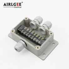 100*68*50 мм 1 вход 2 выхода ABS с уха водонепроницаемый распределительный ящик открытый с терминальной линией через блок управления питания