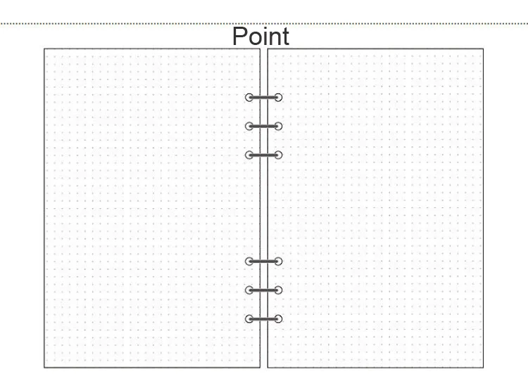 Fromthenon A5A6A7 печатная бумага для Dokibook спиральный блокнот планировщик Еженедельный дневник пустые сетчатые страницы для Filofax офисные принадлежности - Цвет: Point