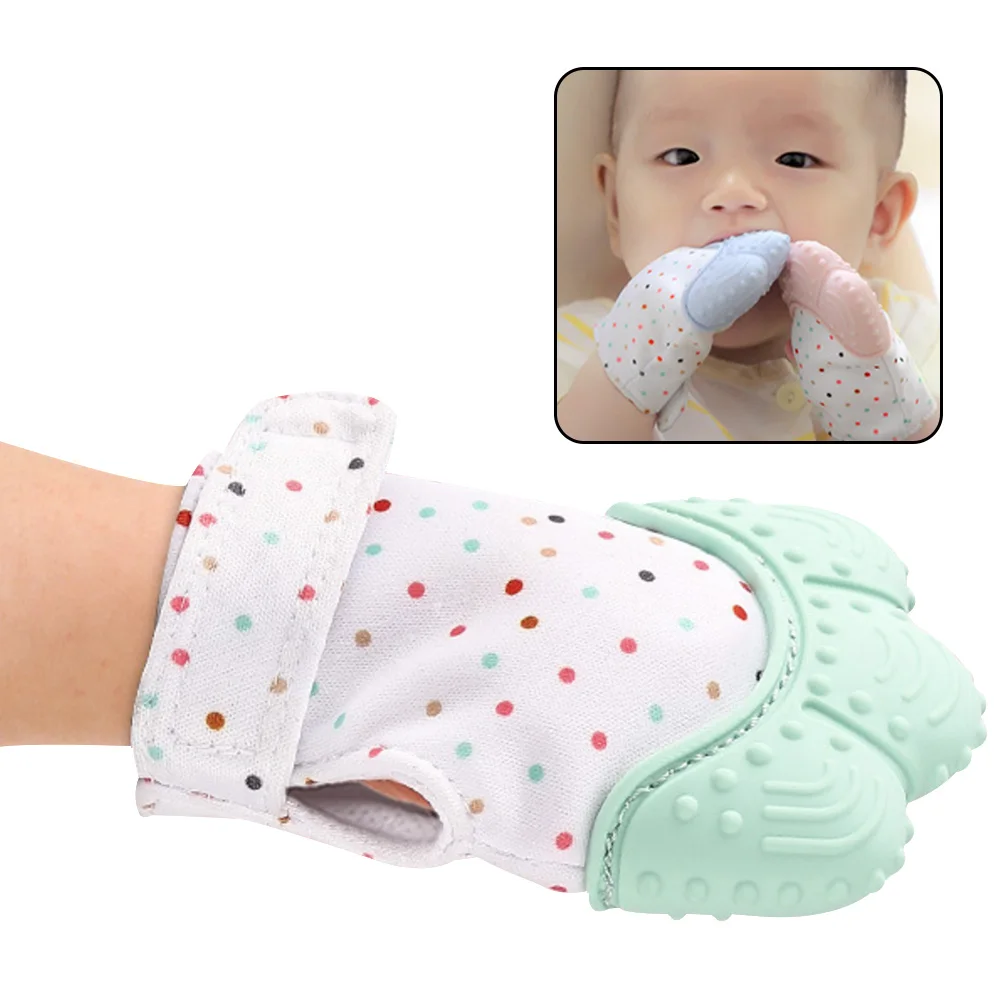 1PC Silicone Baby Teether Pacifier Glove Teething Chewable Newborn Nursing Infant Teether Beads