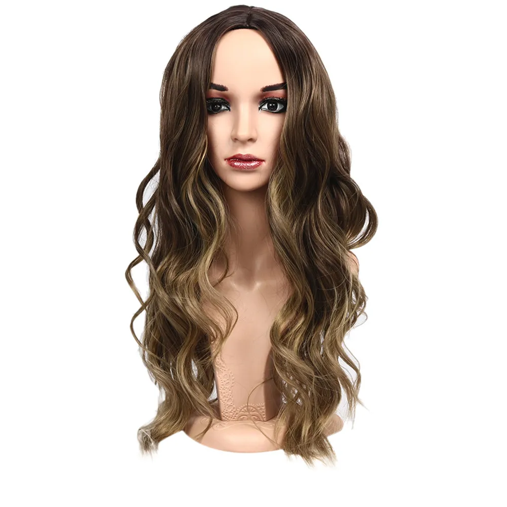 Rush Sale! All Ages Brand-new Long Curly Wavy Synthetic Wig Gray Brown Natural Full Wigs For Women 28 Inches Gift Dropshipping Rush Sale! All Ages Brand-new Long Curly Wavy Synthetic Wig Gray Brown Natural Full Wigs For Women 28 Inches Gift Dropshipping