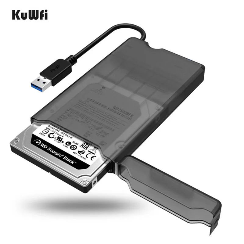 Пластиковые 2 5 дюймов USB 3 0 SATA HDD корпус внешнего корпуса коробки мобильного SSD с