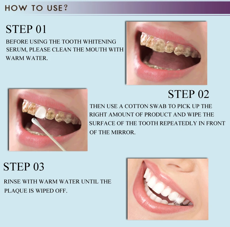 Зубы гигиена полости рта отбеливающая эссенция сущность ежедневного использования эффективное удаление доска пятна чистящий продукт