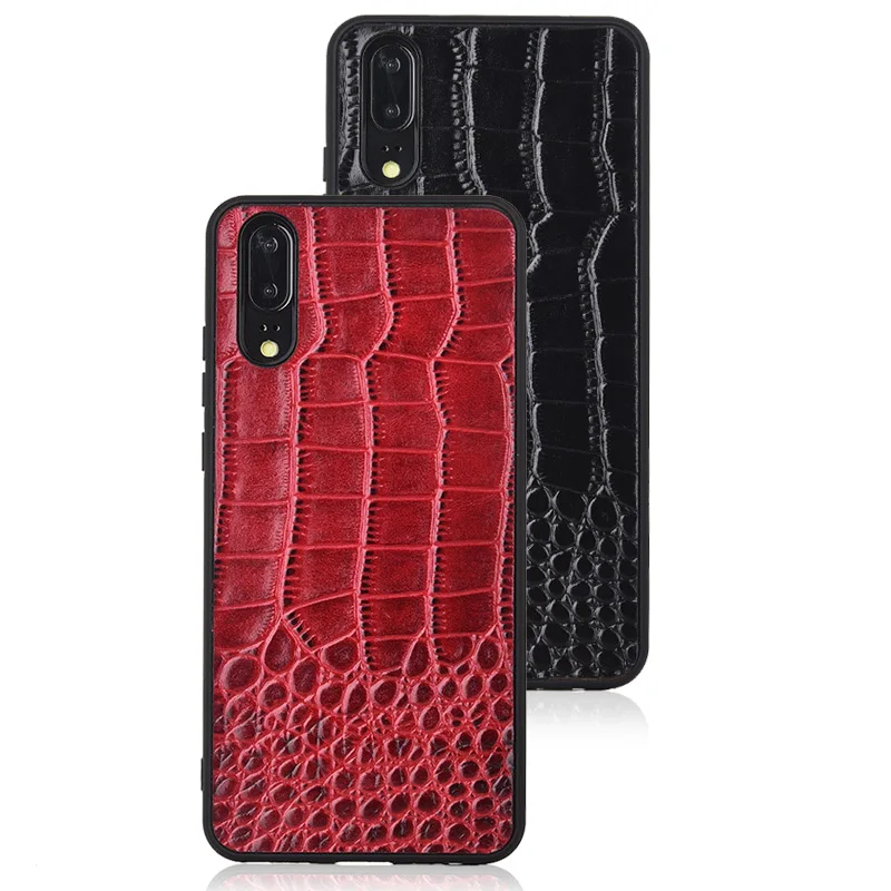 Модный чехол для Huawei P20/P20 Pro/P20 Lite с текстурой крокодила задняя крышка из