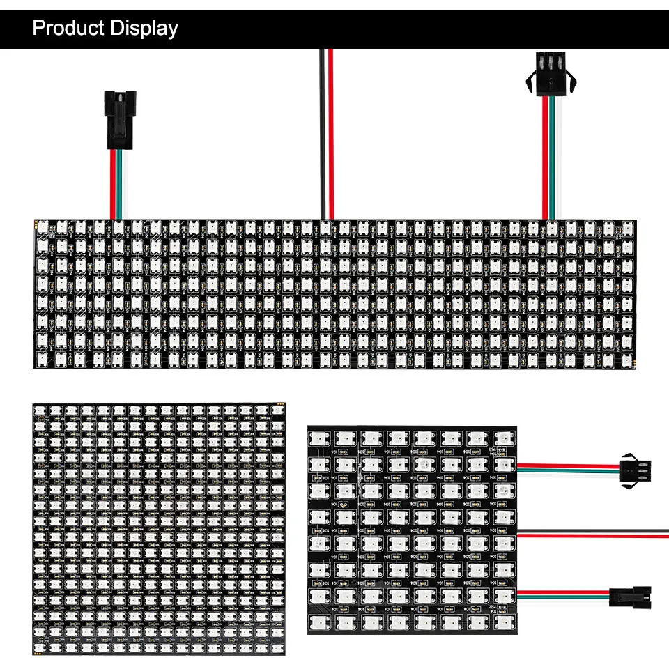 WS2812b Led Панель Чип 8x8/8x32/16x16/20x50 Пиксели WS2812 полный Цвет Панель Экран