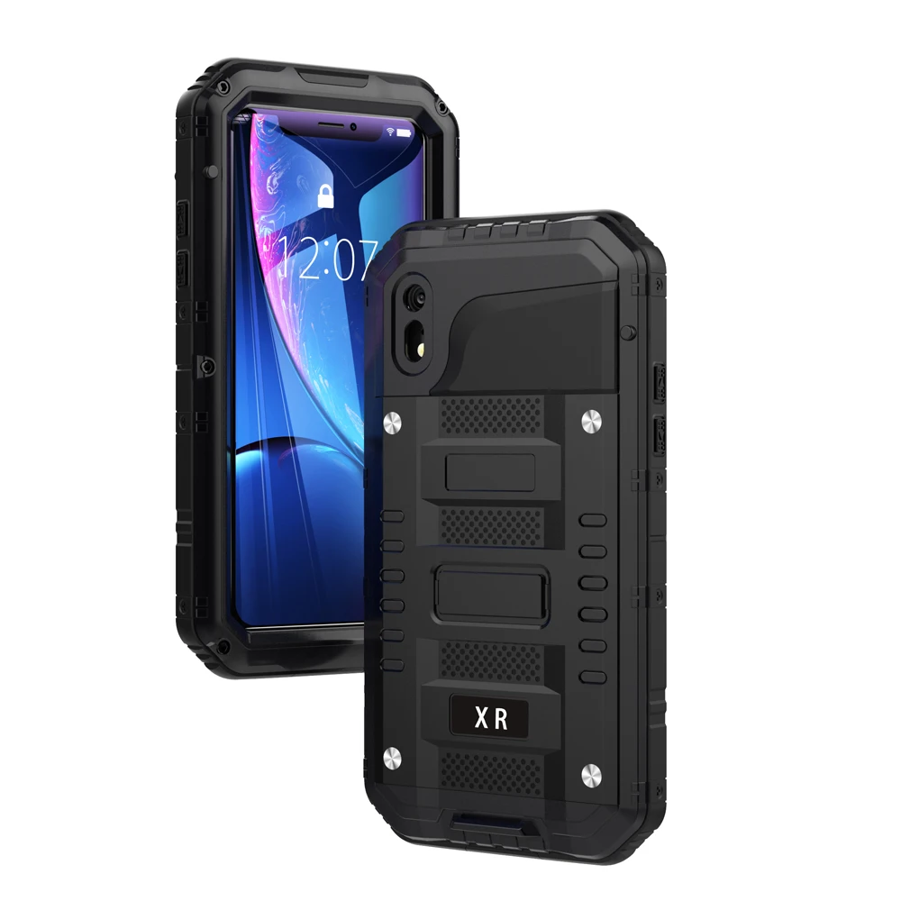 

IP68 Waterproof Armor Case for Iphone XR 6.1inch Metal Aluminum Dirtproof SHockproof Case for iPhone XR Heavy Rugged Full Cover