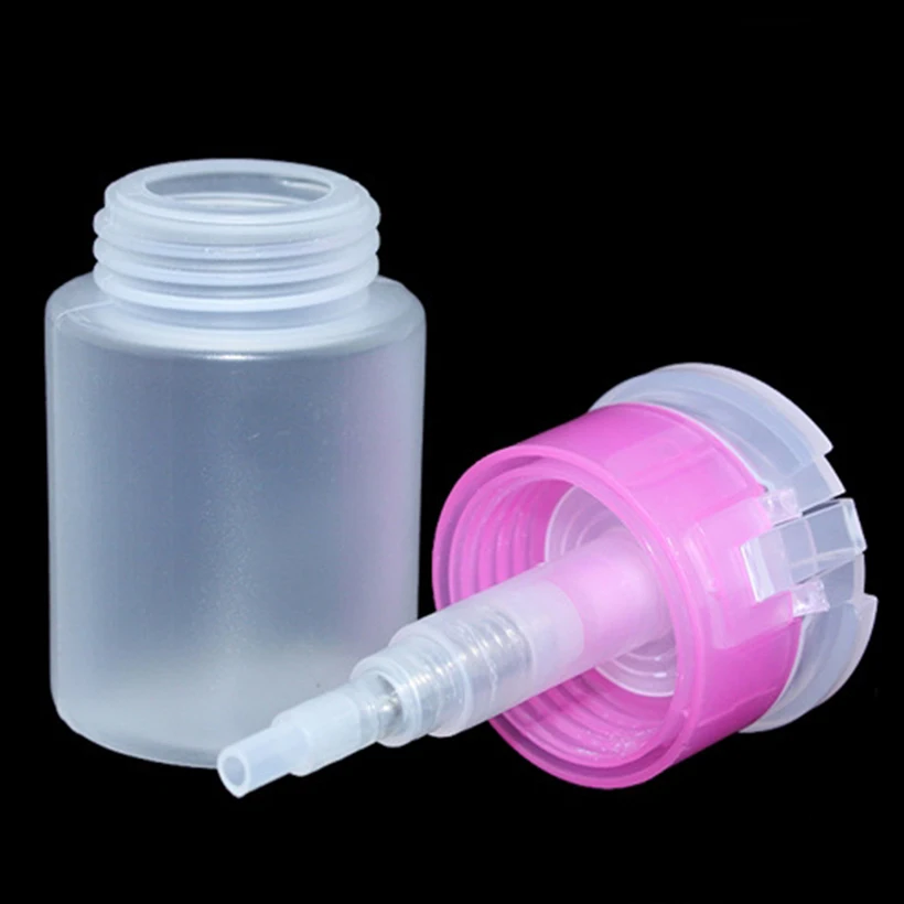 120ML Empty Pump Dispenser Nail Polish Remover Empty Bottle White DIY