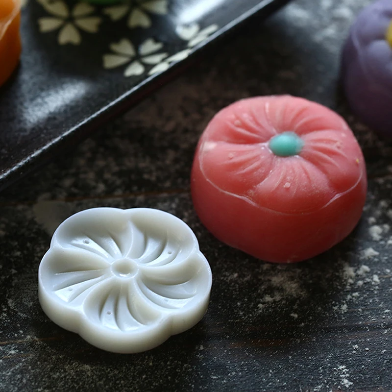 JX-LCLYL DIY 50g Moon Cake Mold W/6 Stamps Mid Autumn Festival Decoration Press