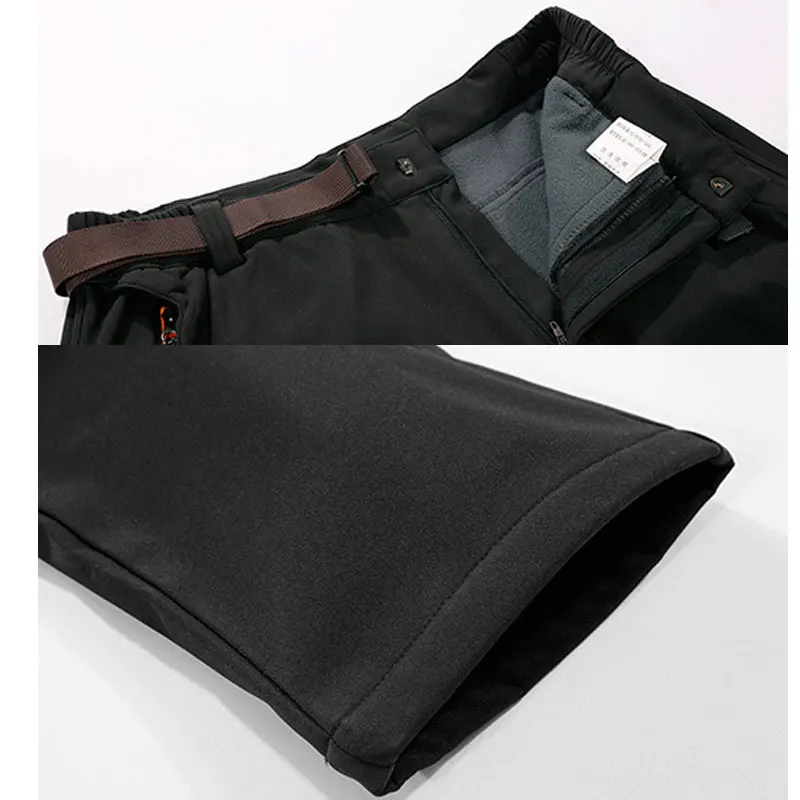Aufdiazy 7XL invierno de los hombres Softshell polar pantalones al aire libre impermeable a prueba de viento senderismo Trekking térmica Hombre Pantalones IM025