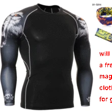 Брендовые футболки для футбола с принтом в виде головы тигра, крутая одежда для футбола, эластичные спортивные топы с базовым слоем