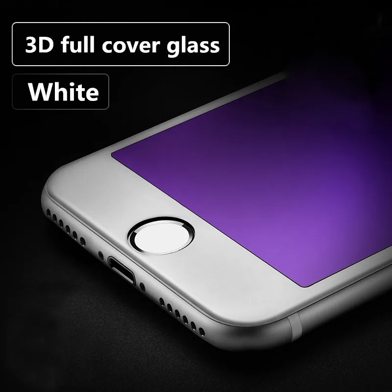 Для iphone 7 стекло 3D полное покрытие закаленное протектор экрана для iphone 7 plus защитная пленка MOFi для iphone 7 iphone 7 стекло - Цвет: White anti glare